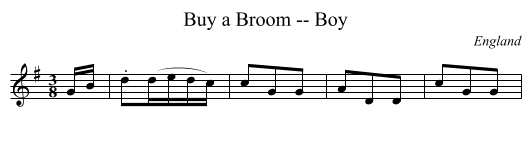 Buy a Broom -- Boy - staff notation