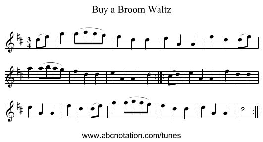 Buy a Broom Waltz - staff notation
