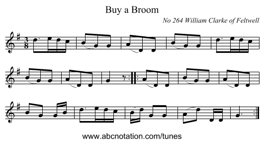 Buy a Broom - staff notation