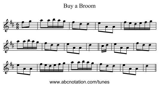 Buy a Broom - staff notation