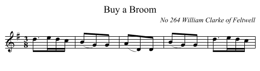 Buy a Broom - staff notation