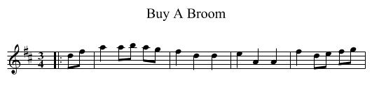 Buy A Broom - staff notation
