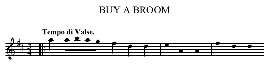BUY A BROOM - staff notation