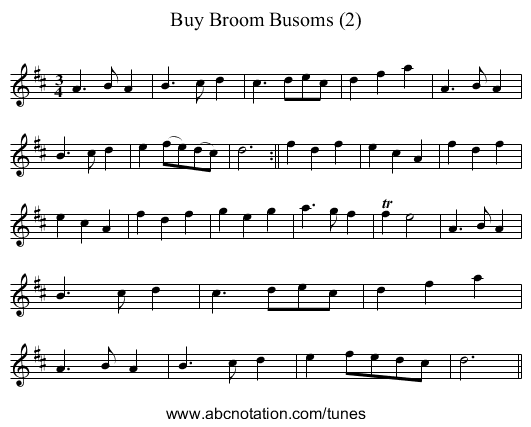 Buy Broom Busoms (2) - staff notation