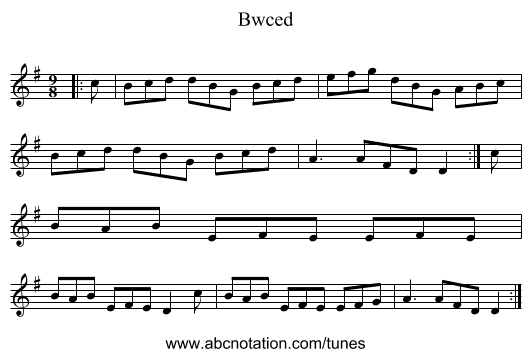 Bwced - staff notation
