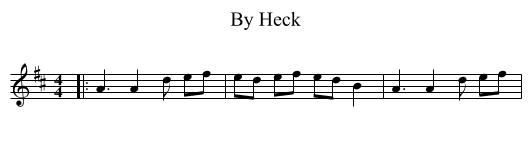 By Heck - staff notation