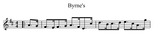 Byrne's - staff notation