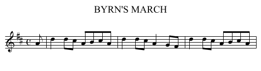 BYRN'S MARCH - staff notation
