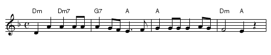 Byssan lull - staff notation