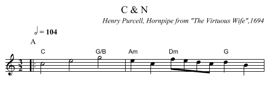 C & N - staff notation
