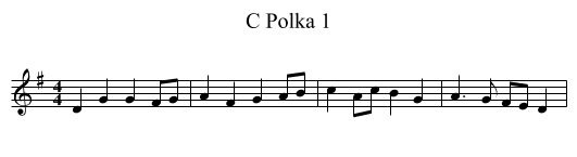 C Polka 1 - staff notation