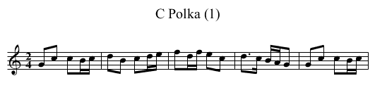 C Polka (1) - staff notation
