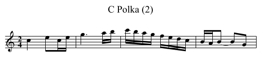 C Polka (2) - staff notation