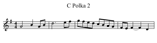 C Polka 2 - staff notation