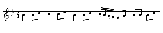 Ca' Hawkie Through the Water - staff notation