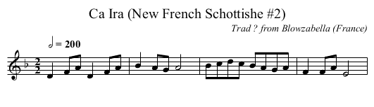 Ca Ira (New French Schottishe #2) - staff notation