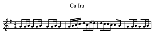 Ca Ira - staff notation