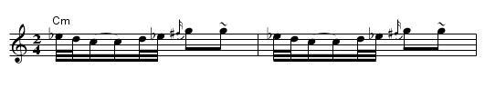 Ca La Breaza - staff notation
