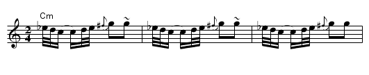 Ca La Breaza - staff notation