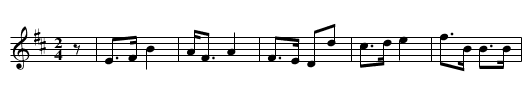 Ca' the Ewes to the Knows - staff notation