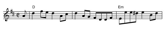 Caber Feidh - staff notation