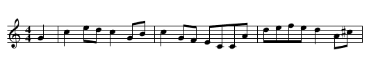 Caber Feigh - staff notation