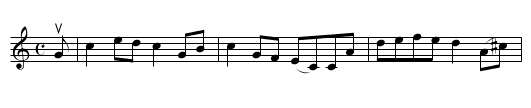 CABER FEIGH. - staff notation