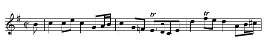 Caberfei - staff notation