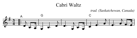 Cabri Waltz - staff notation