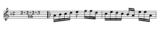 Cadaneasca - staff notation