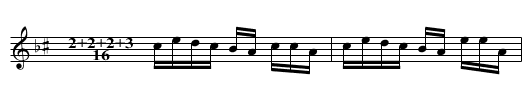 Cadaneasca - staff notation