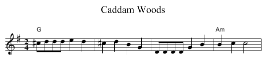 Caddam Woods - staff notation