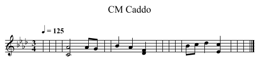 Caddo, CM - staff notation