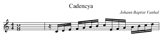 Cadencya - staff notation