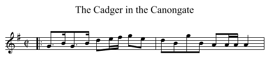 Cadger in the Canongate, The - staff notation
