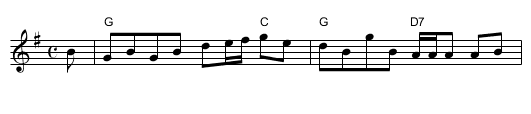 Cadgers of the Canongate - staff notation