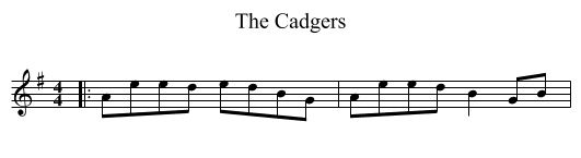 Cadgers, The  - staff notation