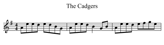 Cadgers, The  - staff notation