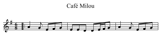 Café Milou - staff notation