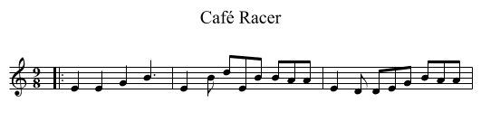 Café Racer - staff notation