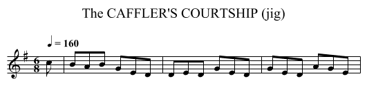 CAFFLER'S COURTSHIP (jig), The - staff notation