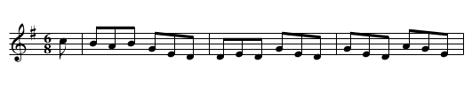 Caffler's Courtship - staff notation