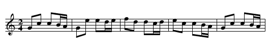 Cafouillee - staff notation