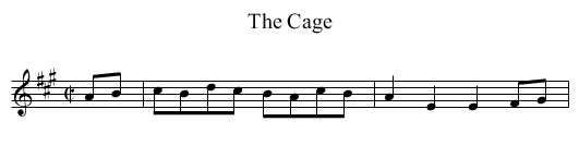 Cage, The - staff notation