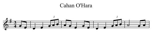 Cahan O'Hara - staff notation