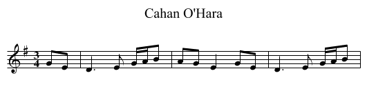 Cahan O'Hara - staff notation