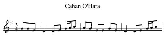 Cahan O'Hara - staff notation