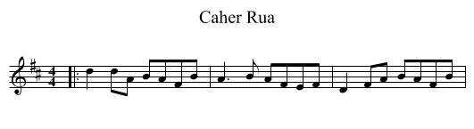 Caher Rua - staff notation