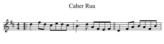 Caher Rua - staff notation