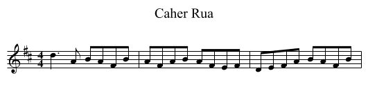 Caher Rua - staff notation